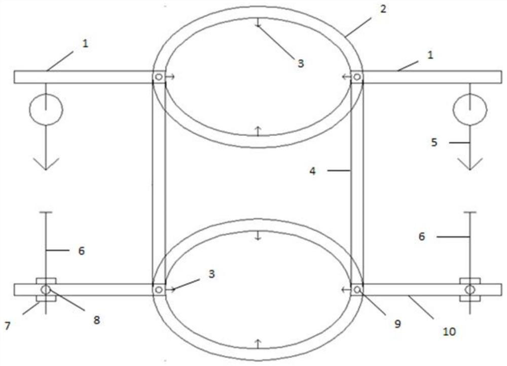 Middle section method uniaxial compression reading auxiliary device and using method thereof