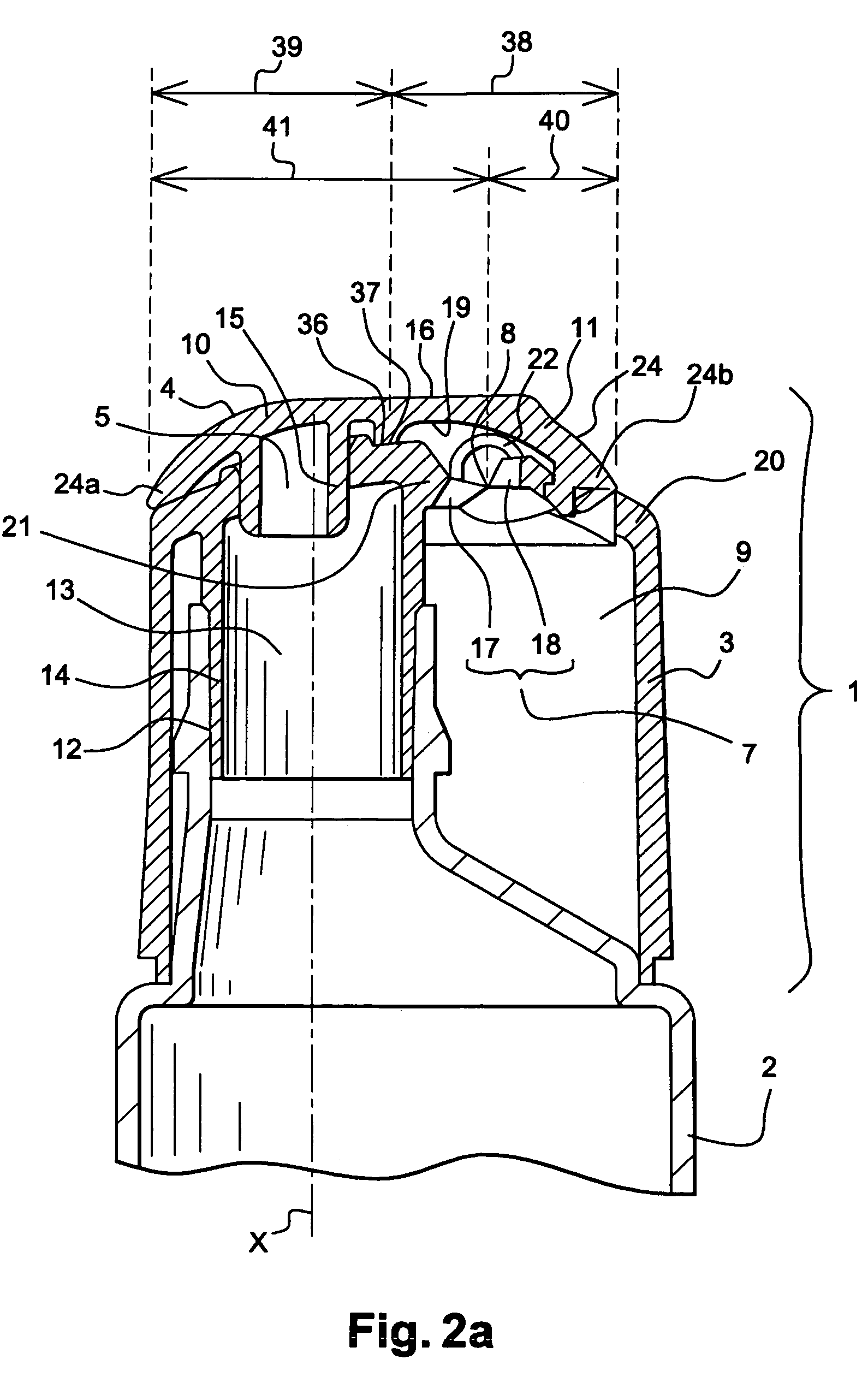 Closure and dispensing device