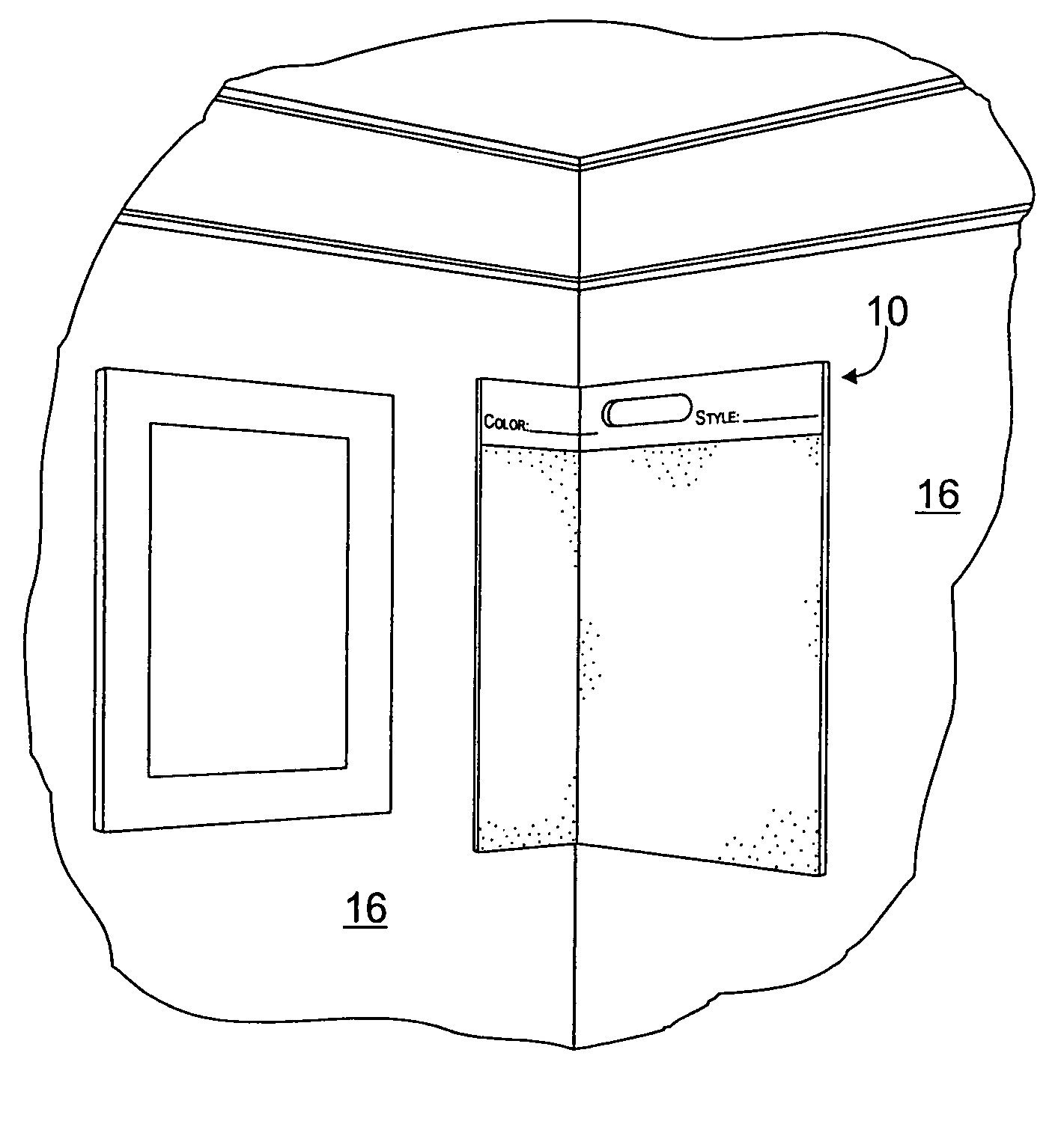 Portable apparatus for visualizing and practicing wall finishes