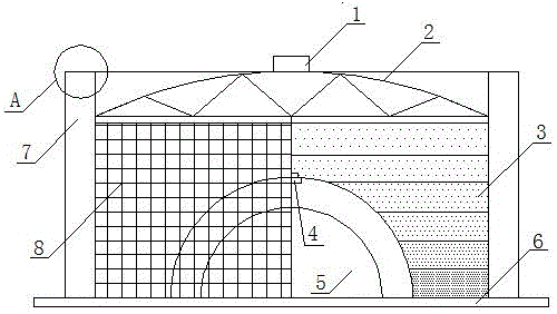 Simple mould bag concrete bracket simulating device and test device thereof