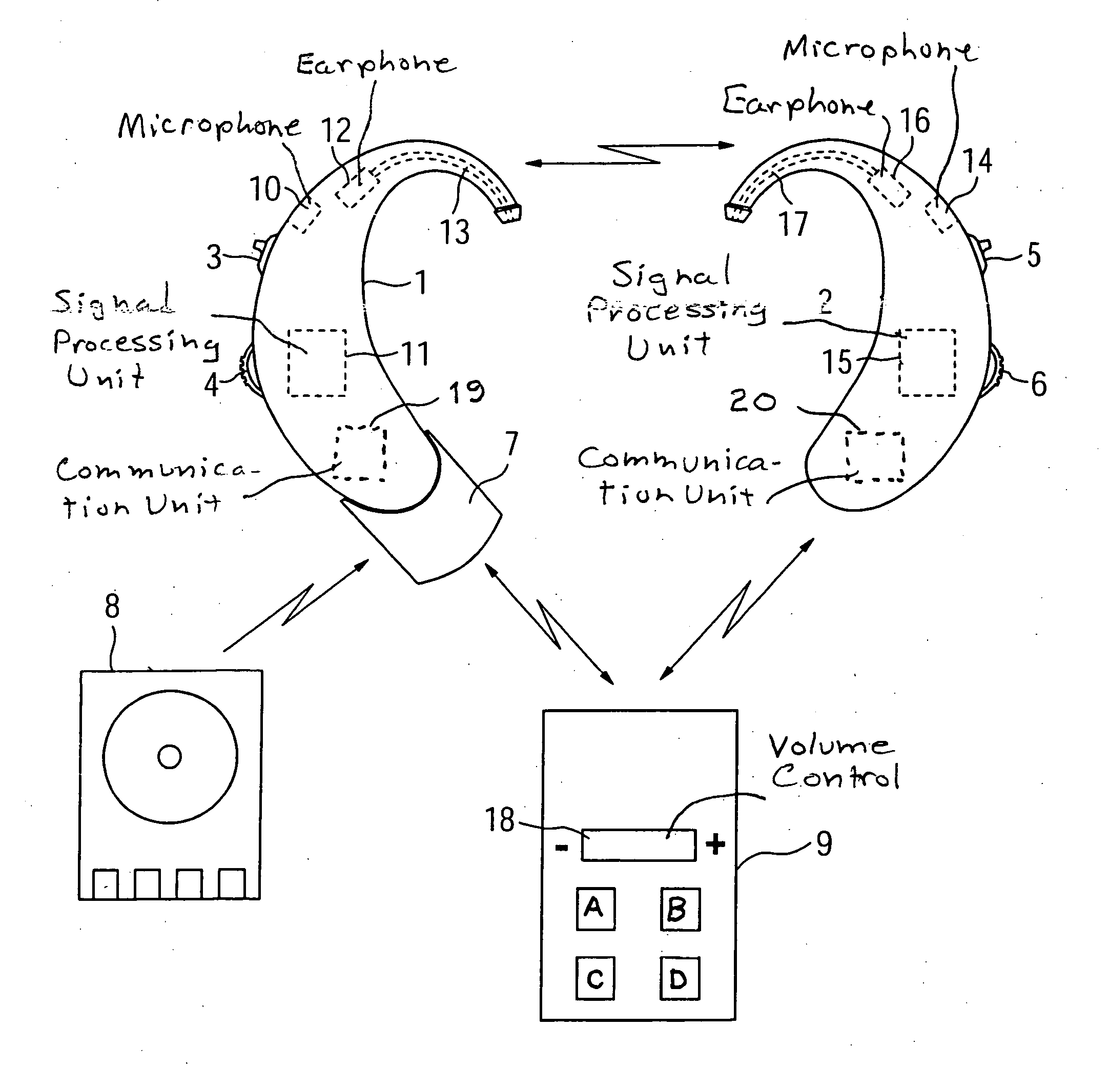 Hearing aid system and operating method therefor in the audio reception mode