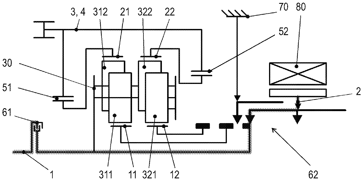 A drive assembly used for a hybrid vehicle