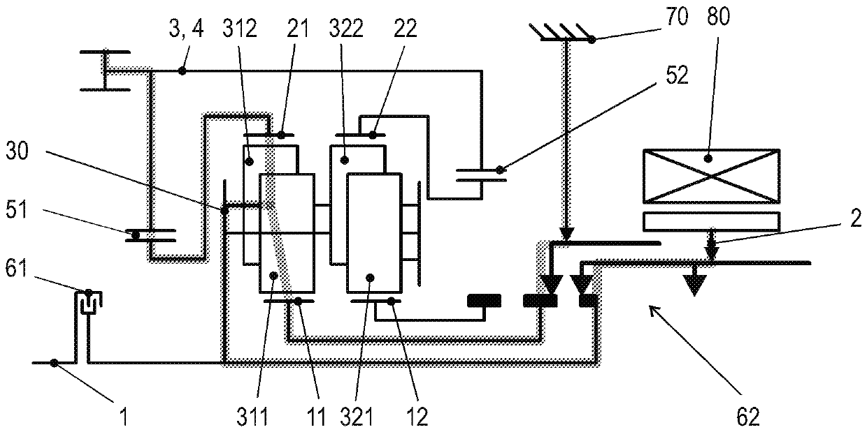 A drive assembly used for a hybrid vehicle