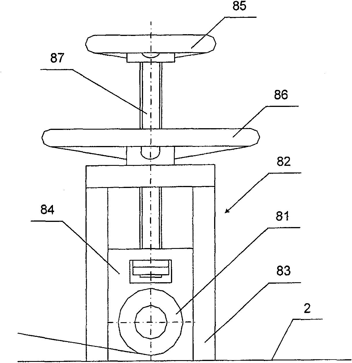 Nano-plate plane glue distributing device and method