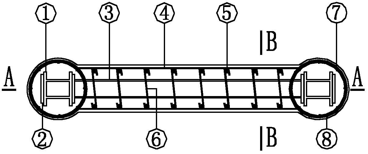 Bottom double composite section steel shear wall with reinforced concrete frame and inside-hidden steel plate as well as manufacturing method