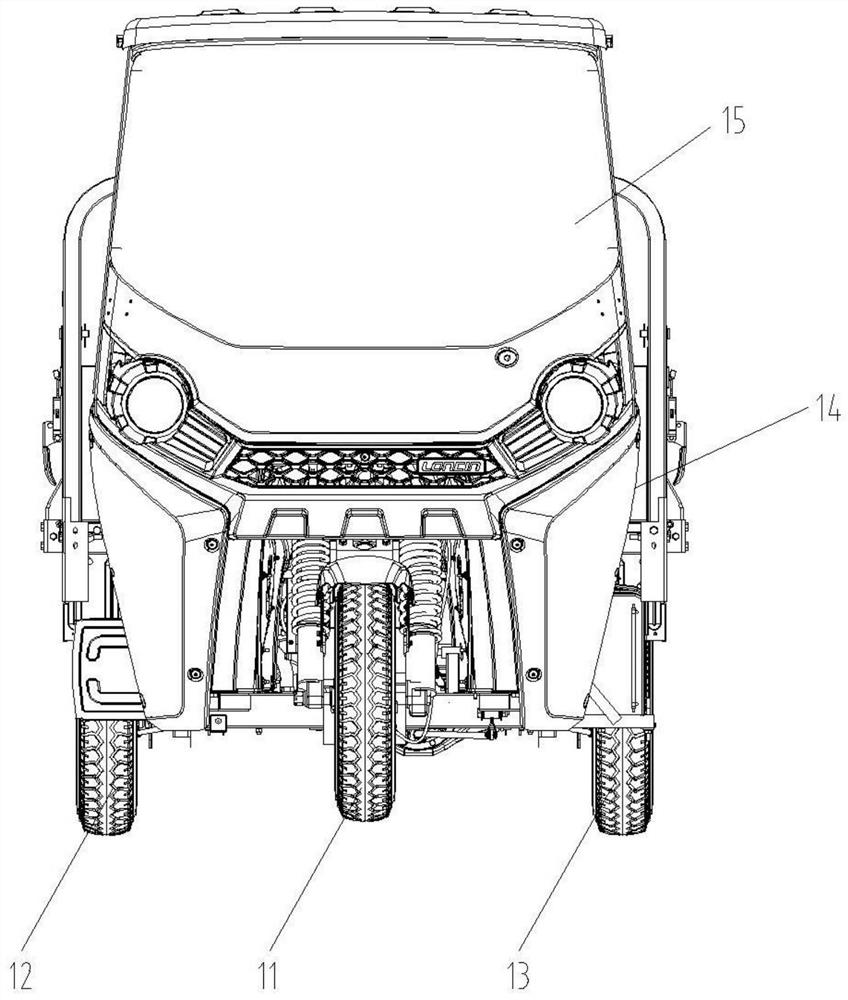 Comfortable damping anti-bottoming shock absorber and three-wheeled motorcycle