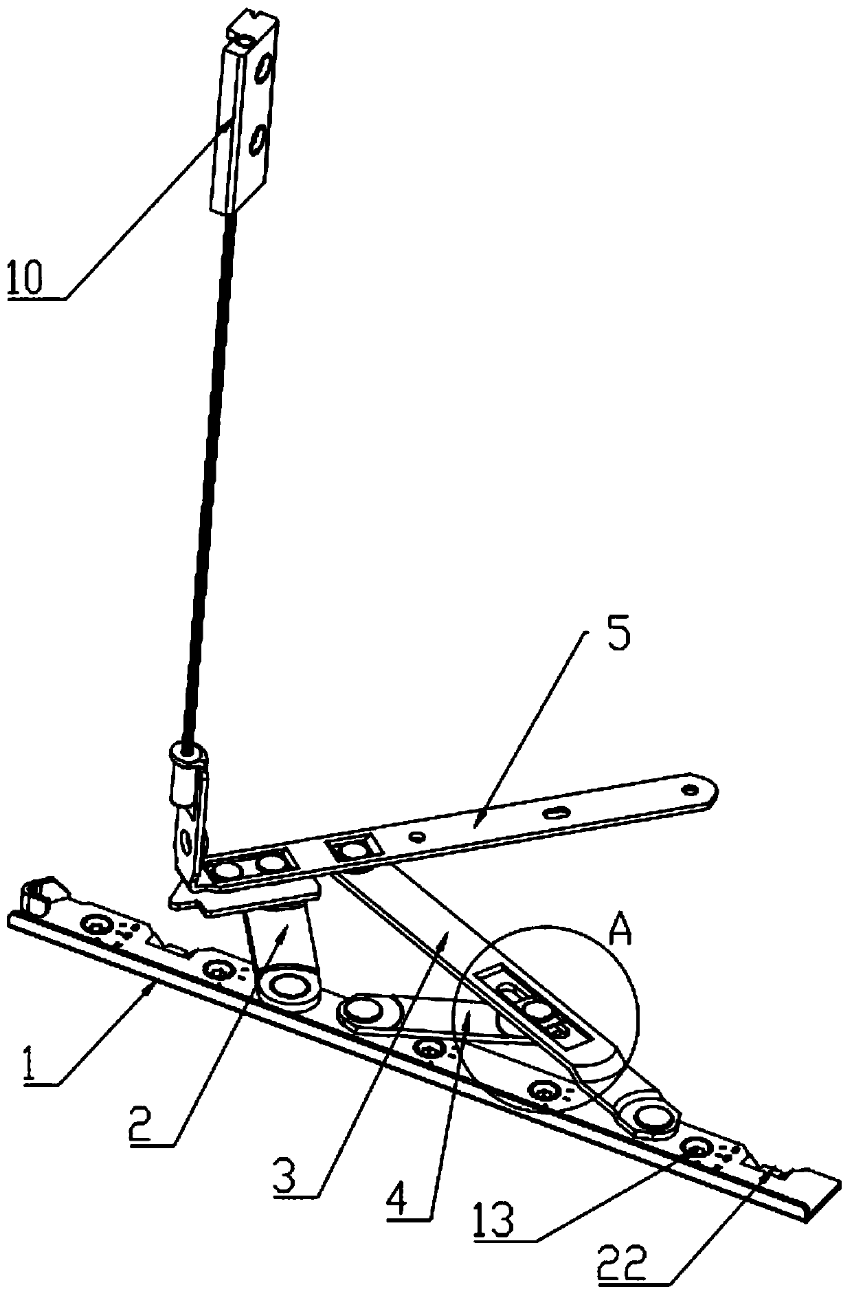 Anti-falling hinge used for casement window