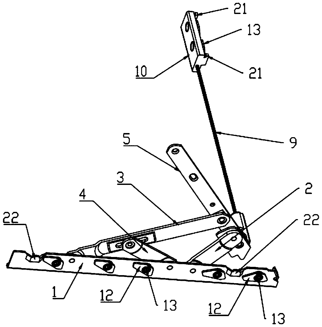 Anti-falling hinge used for casement window