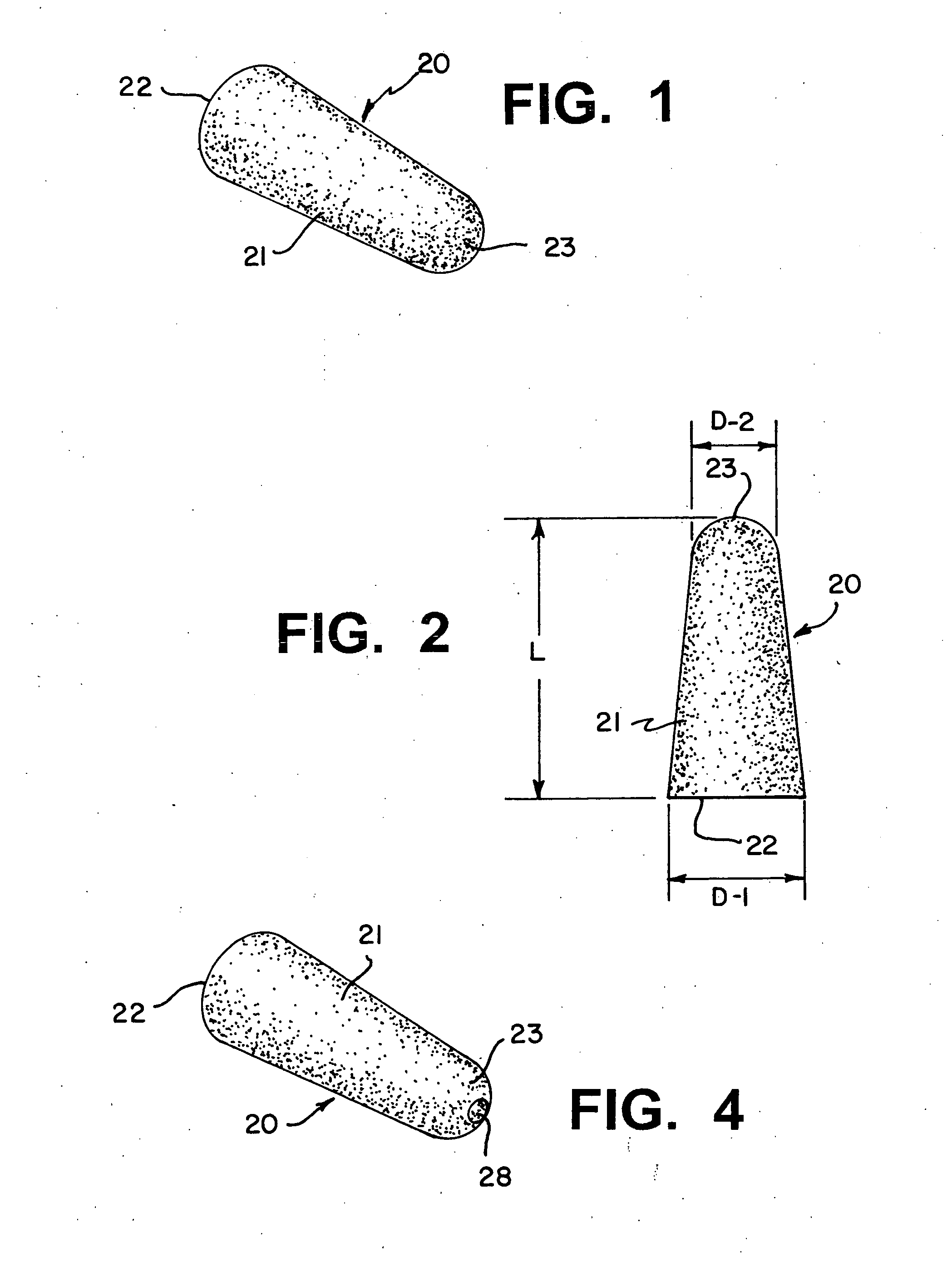 Water absorbing ear plugs