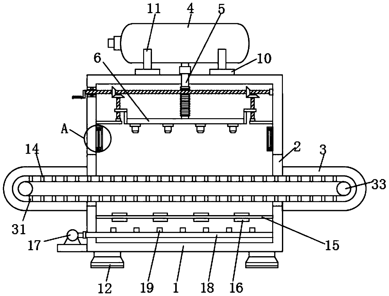 Disinfection device for sanitary napkin production