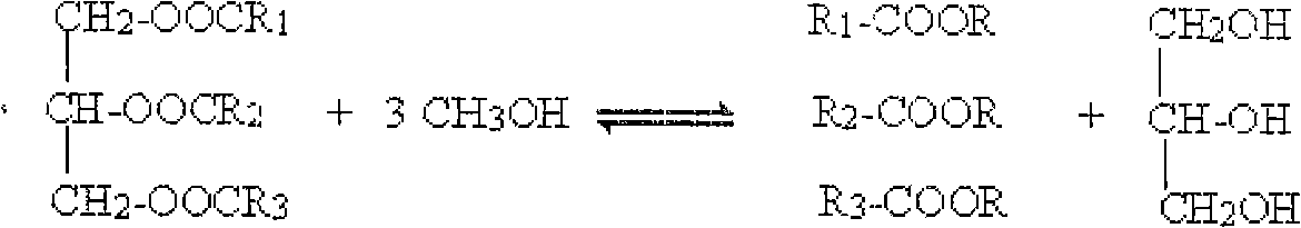 Ester exchange reaction method and device thereof in production of biodiesel