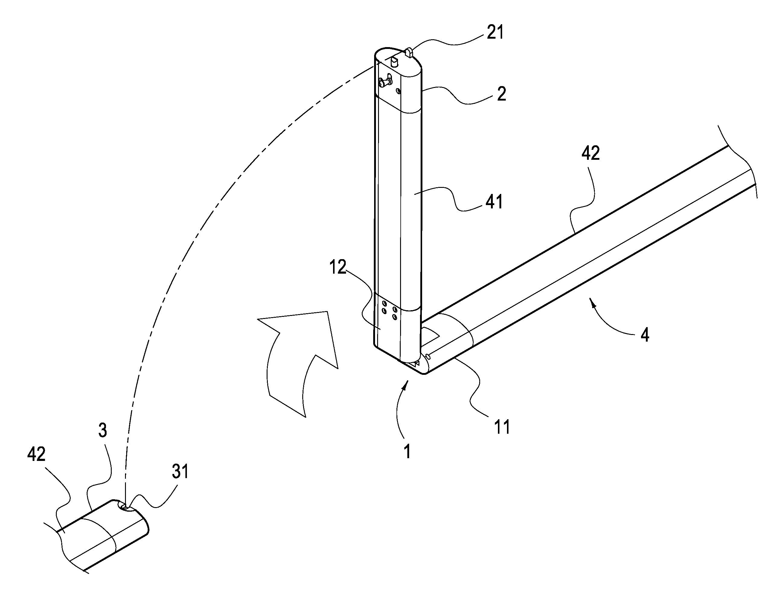 Water Gate Rail Hinge and Latch