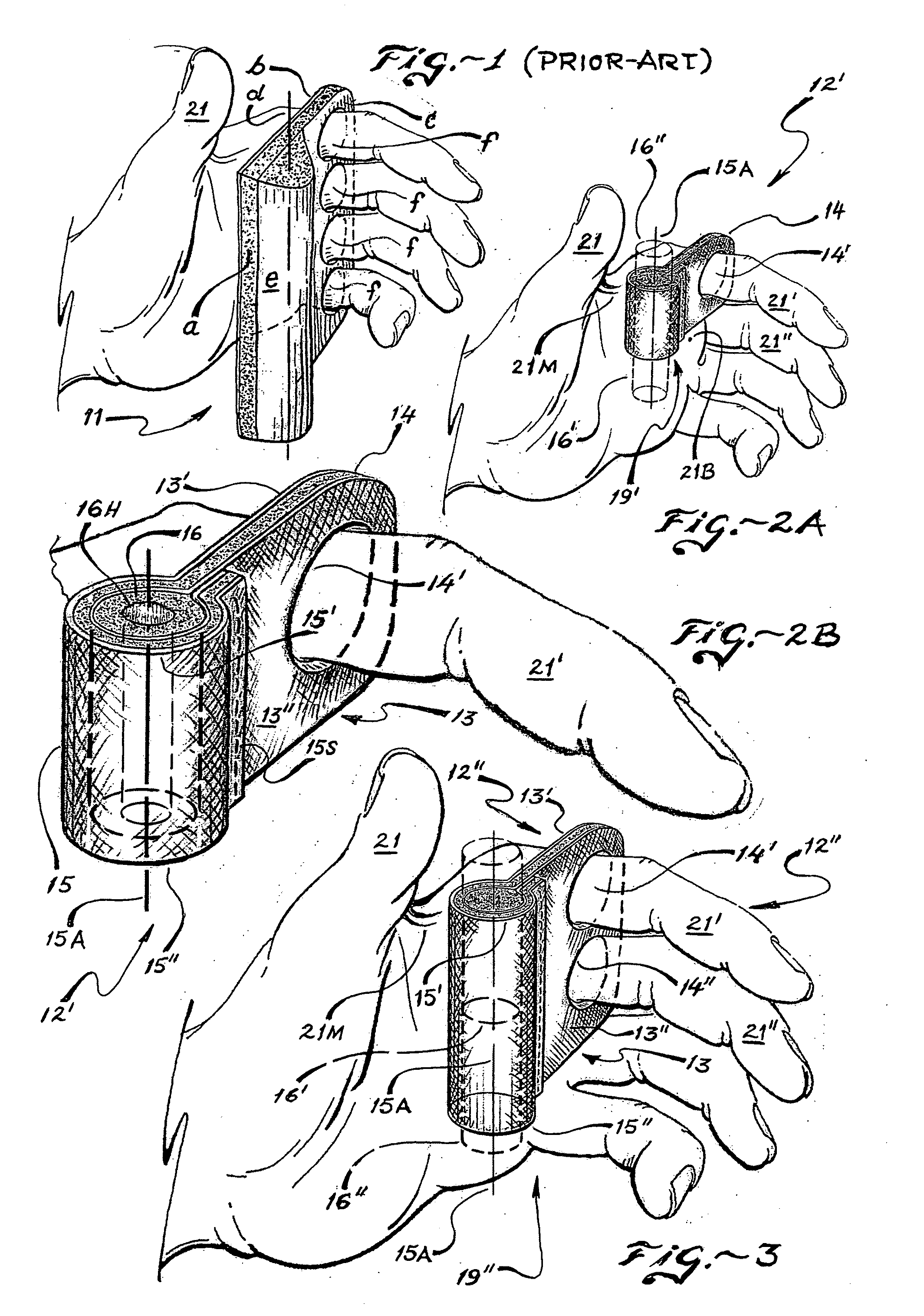 Batter's finger-worn variable-density control-pad