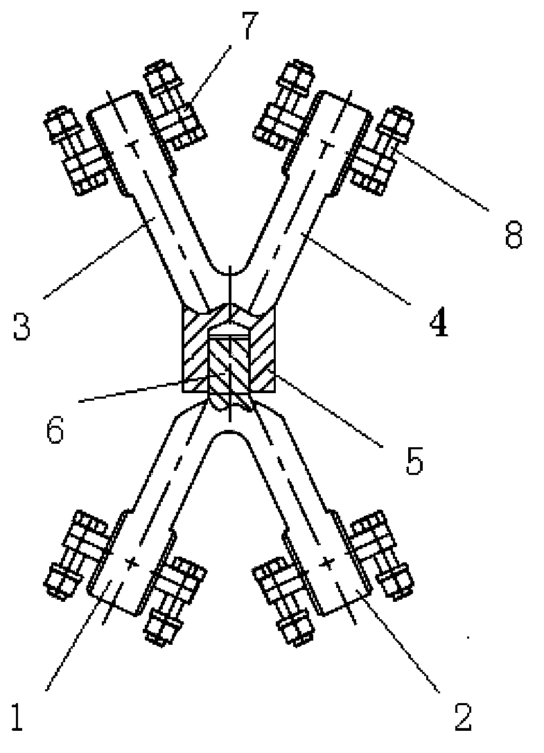 X-type traction bar, rear suspension assembly and vehicle