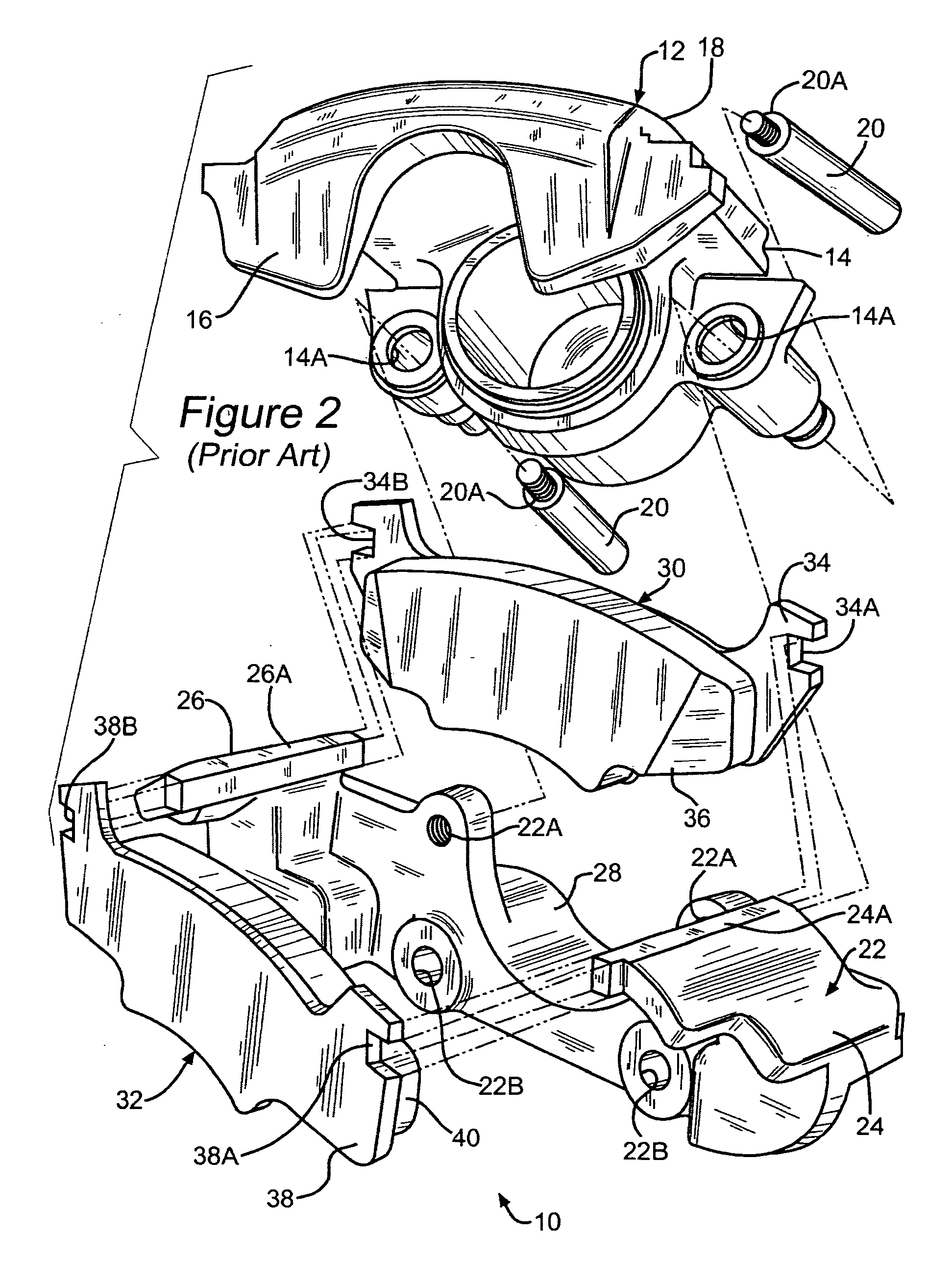 Taper wear compensation of a friction pad for a disc brake assembly