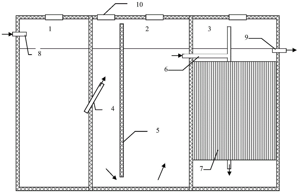 Unpowered mixing and low temperature resistant biochemical treatment device for rural (community) sewage mud liquid