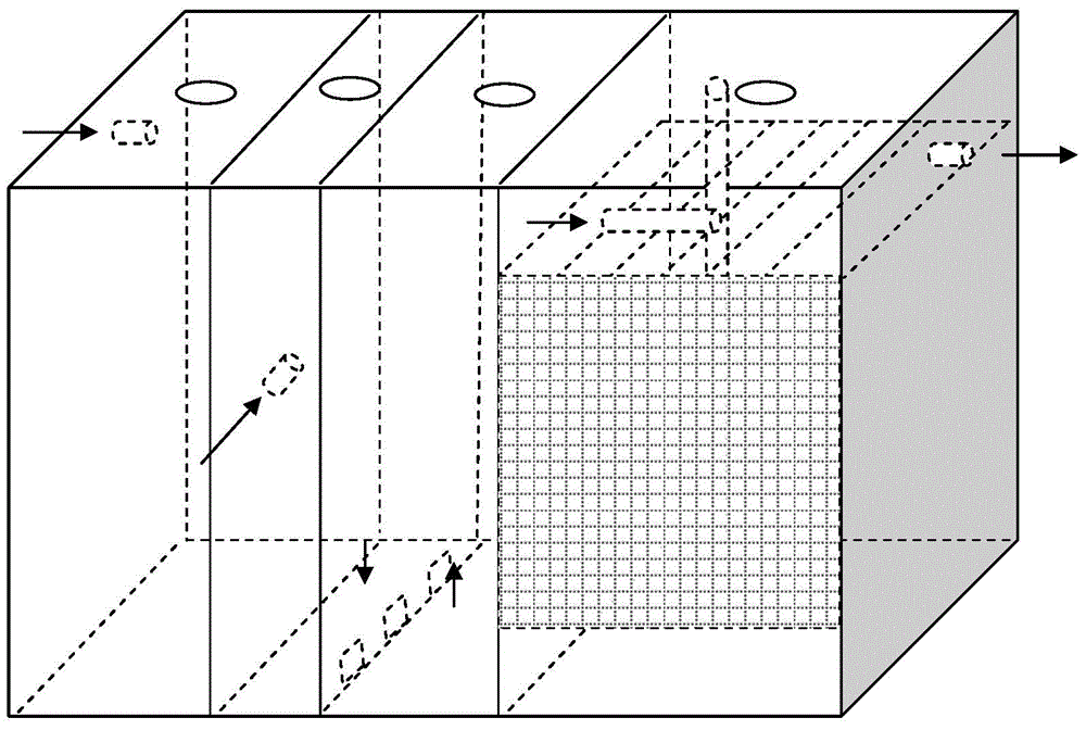 Unpowered mixing and low temperature resistant biochemical treatment device for rural (community) sewage mud liquid