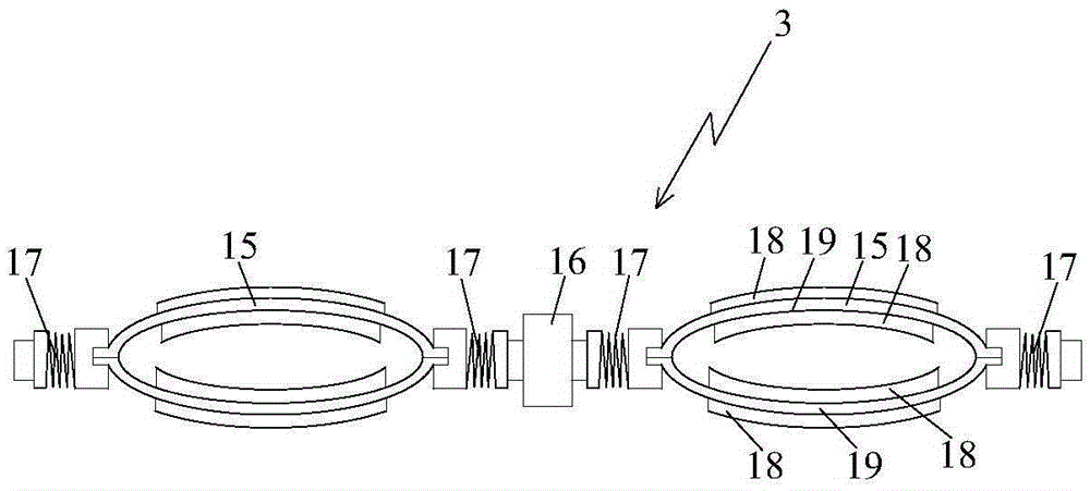 Dual-crank arm type piezoelectric-electromagnetic composite power generation device