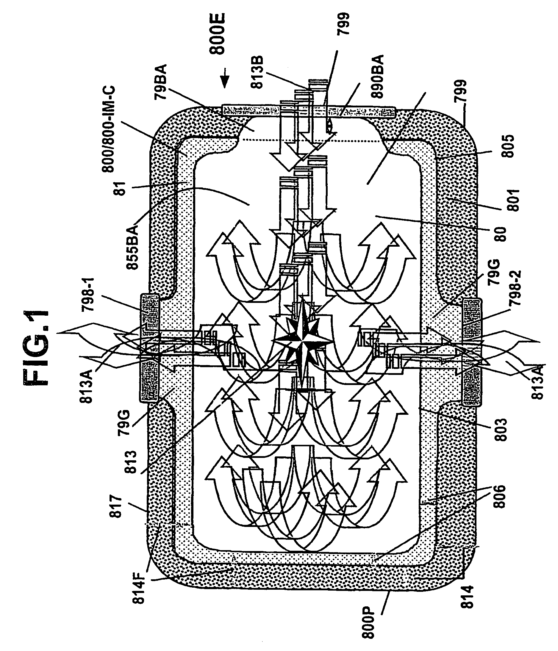 Amalgam of shielding and shielded energy pathways and other elements for single or multiple circuitries with common reference node