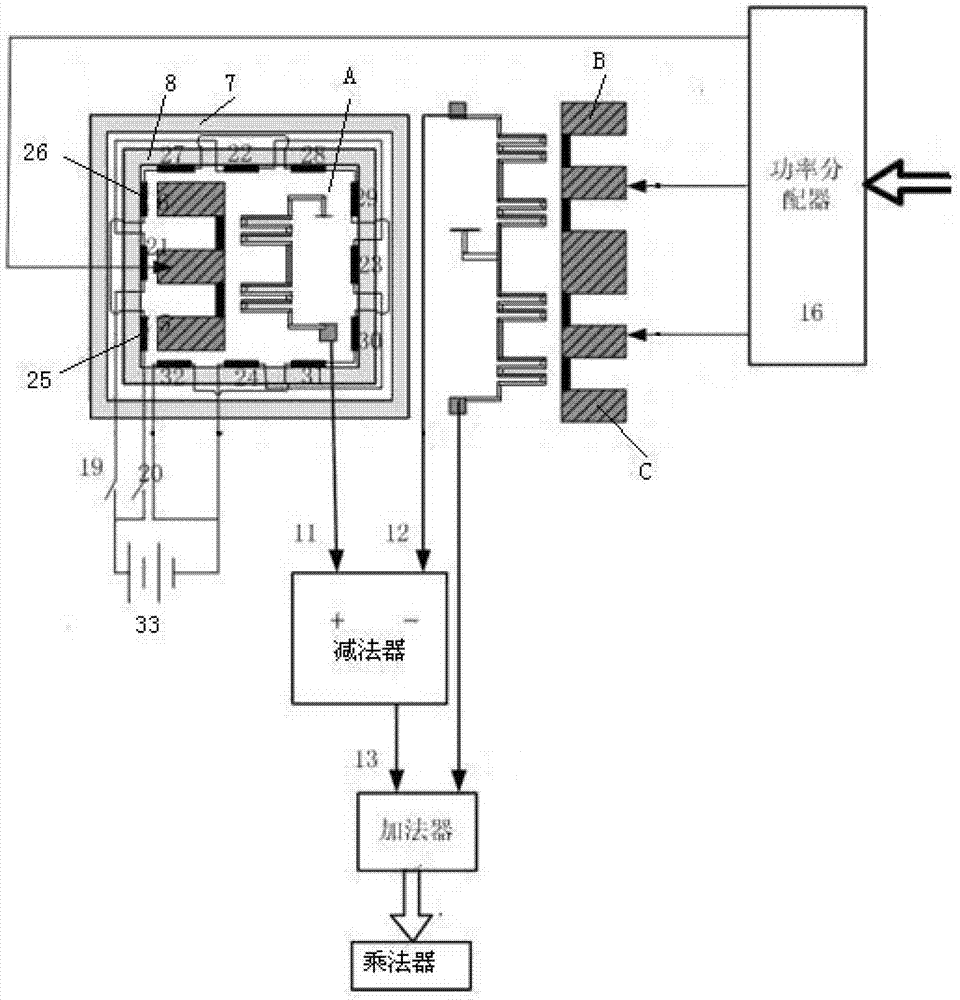 Low-temperature double-layer isolation compensating type micro-electromechanical system (MEMS) microwave power sensor