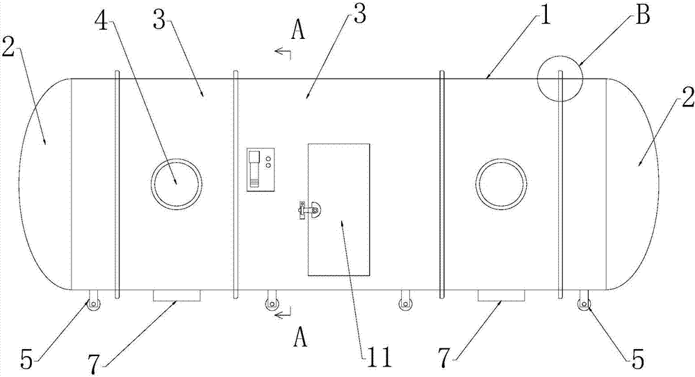 A hypobaric chamber structure