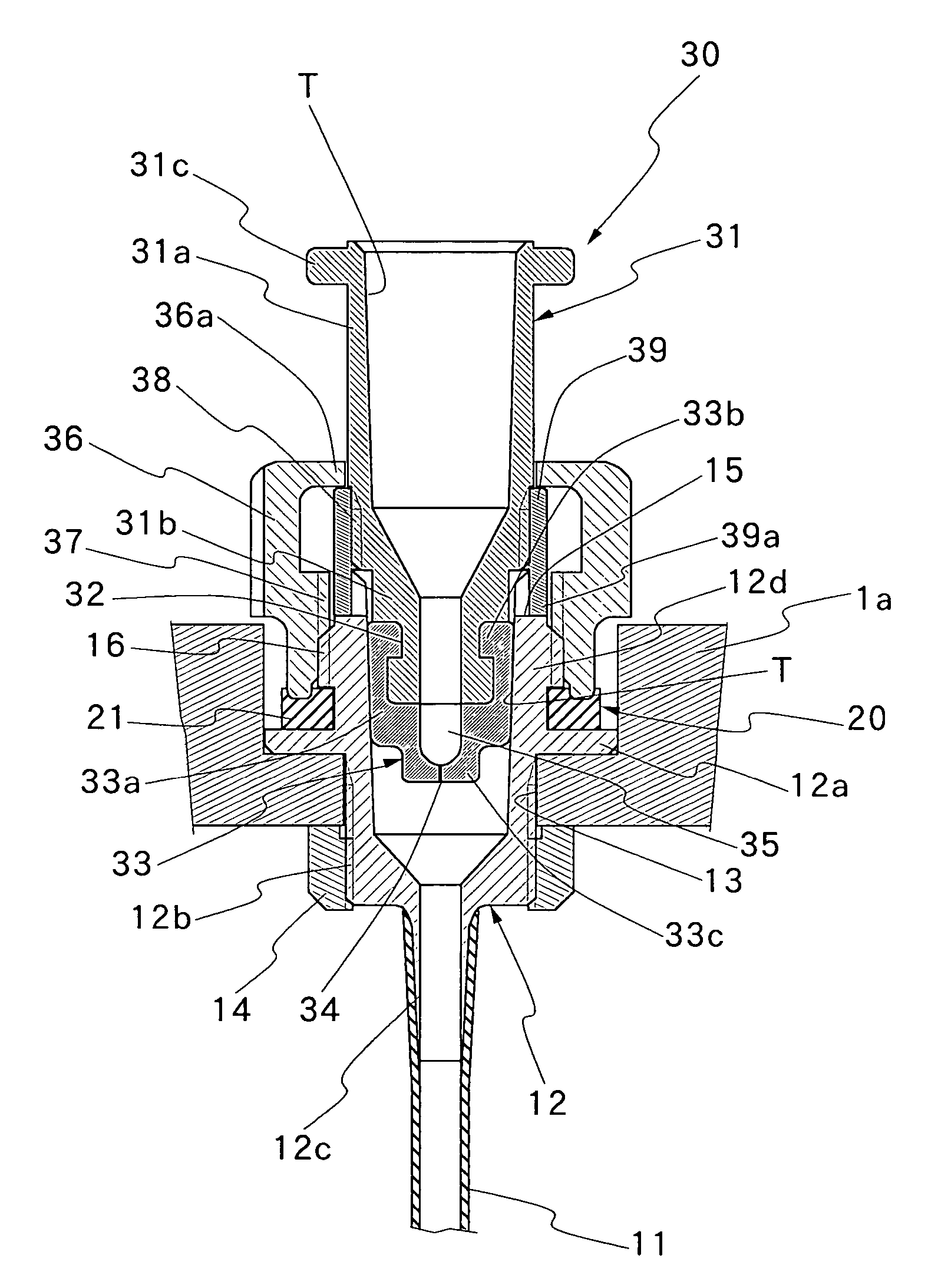 Liquid feed device for use on endoscopes