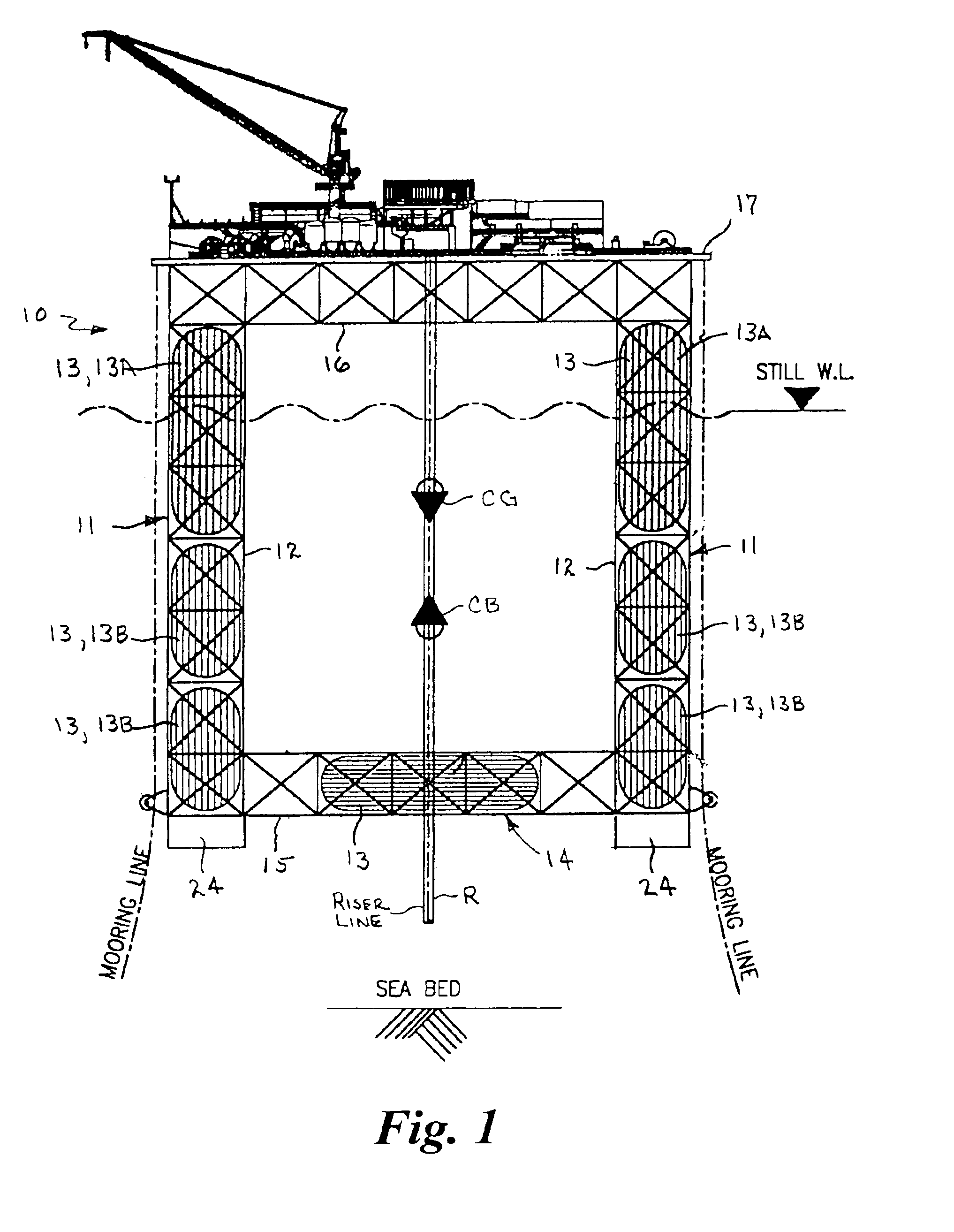 Jacket frame floating structures with buoyancy capsules