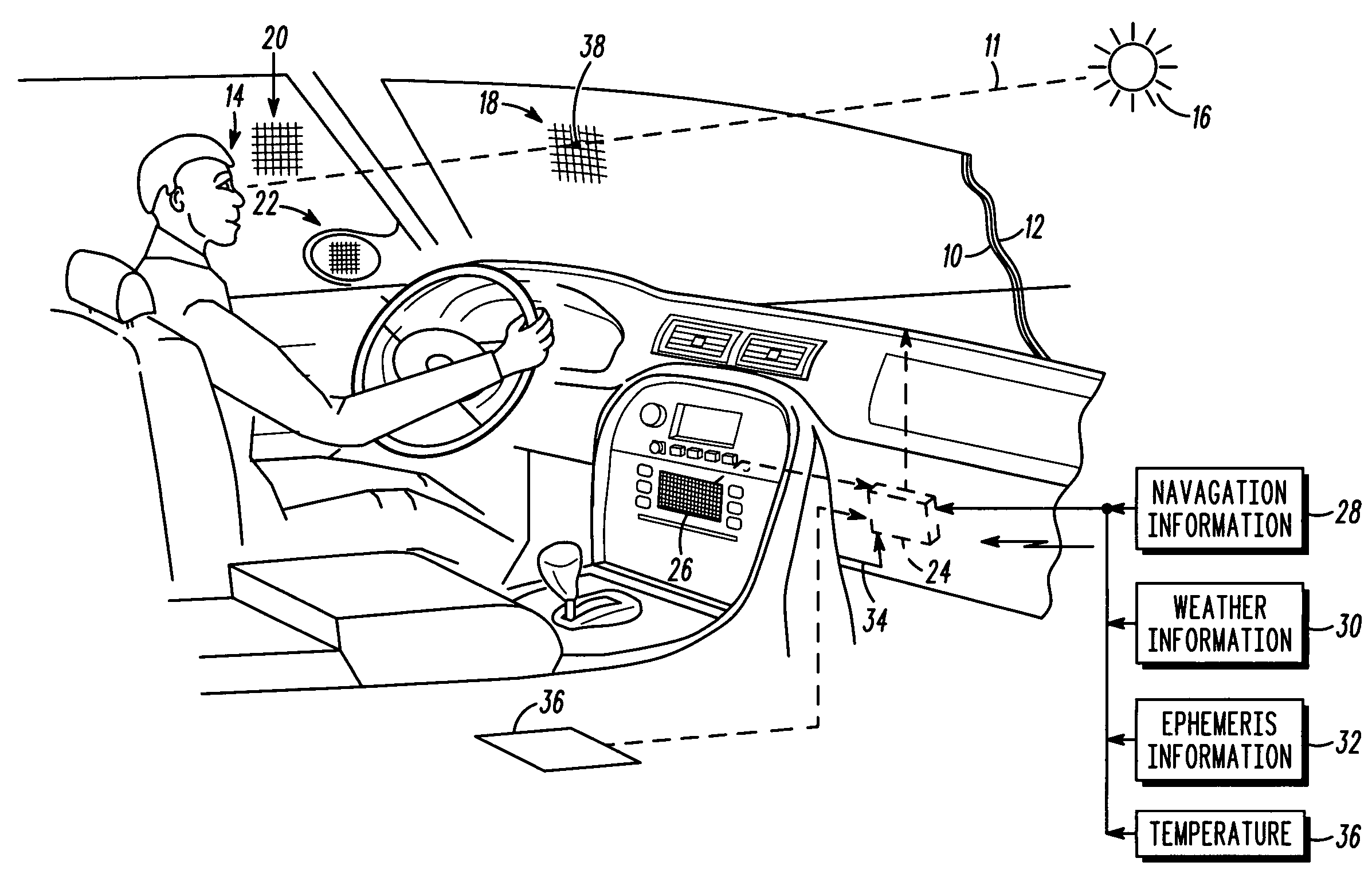 Selective light attenuation system