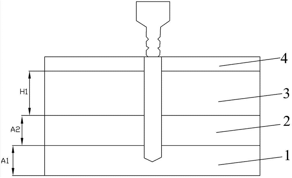 Depth-control drill test device and test method for PCB (printed circuit board)