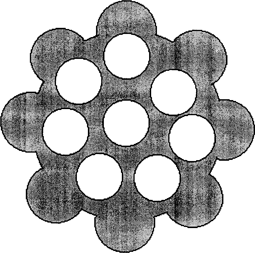 Asphalt mixture modfied with polyester and polyamide fiber possessing irregular cross section and its prepn