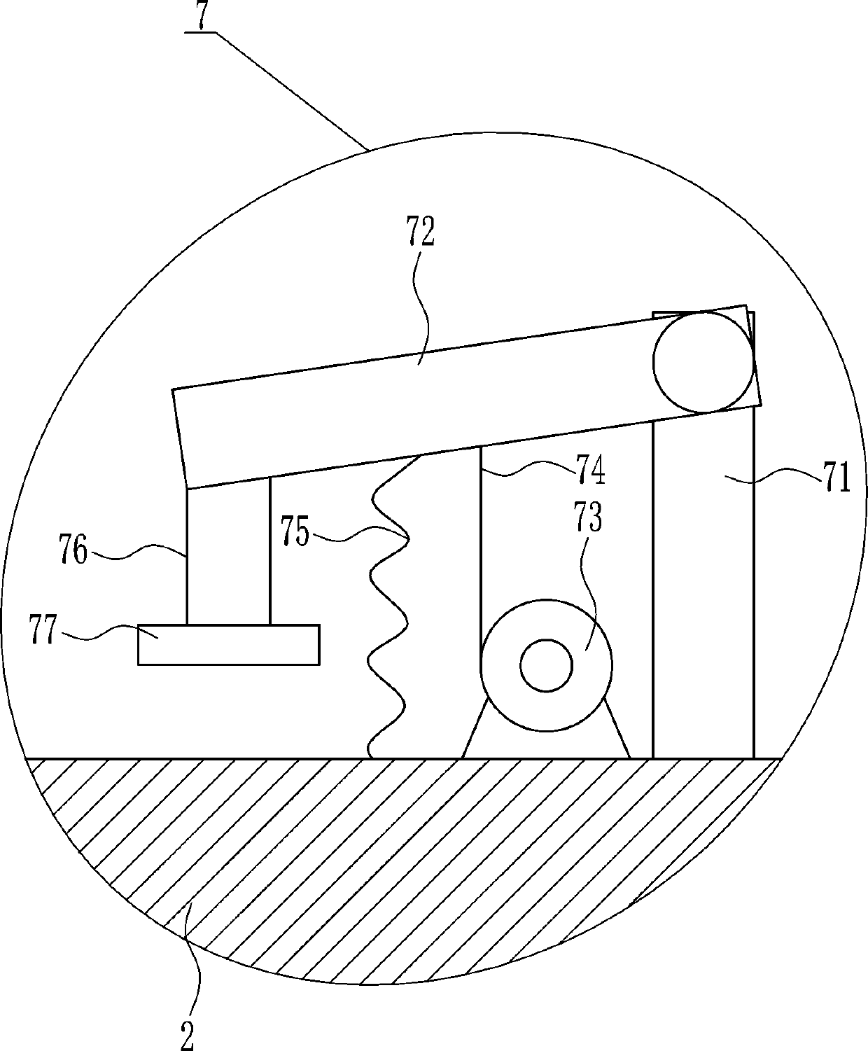 A steel back shot blasting equipment for brake pad production