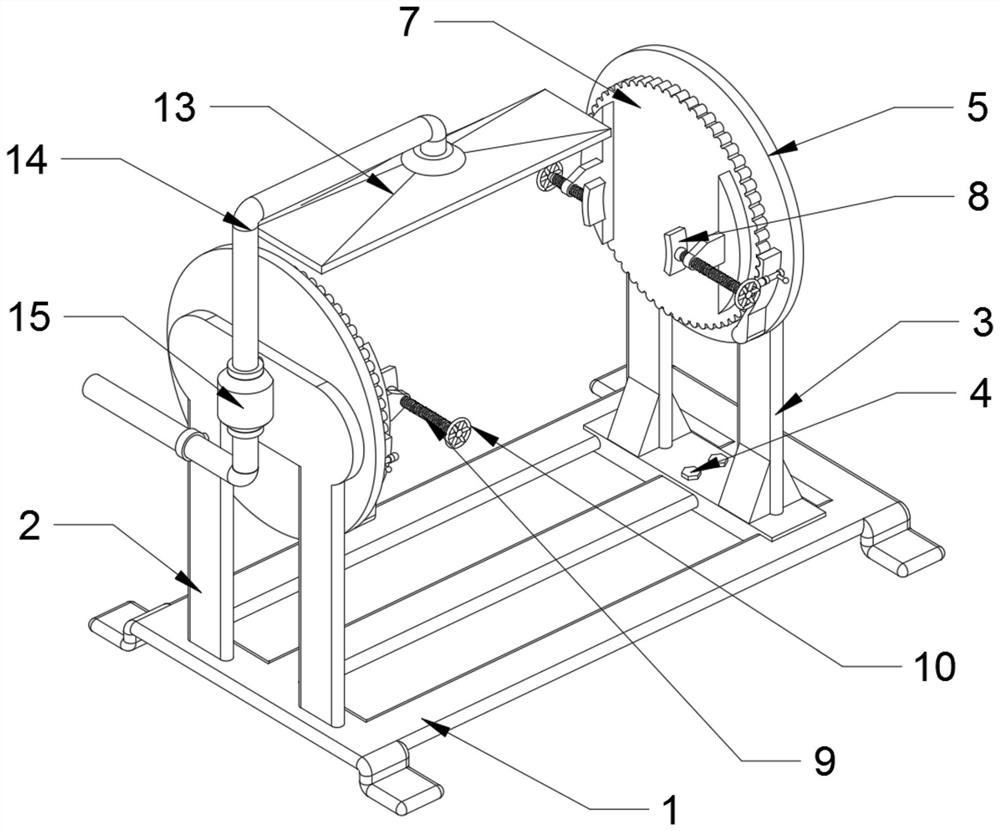 An auxiliary device for welding and assembly of automobile parts that can be rotated and adjusted