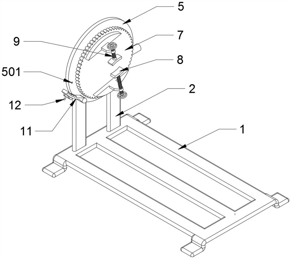 An auxiliary device for welding and assembly of automobile parts that can be rotated and adjusted