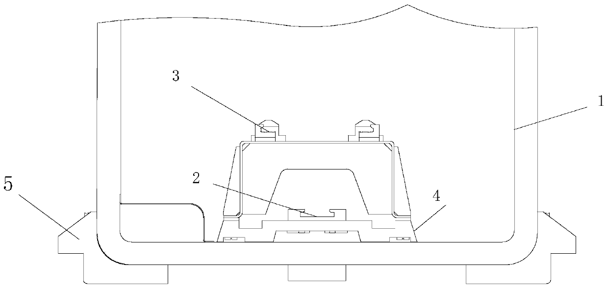 Assembling process method of guide rail for large composite box body