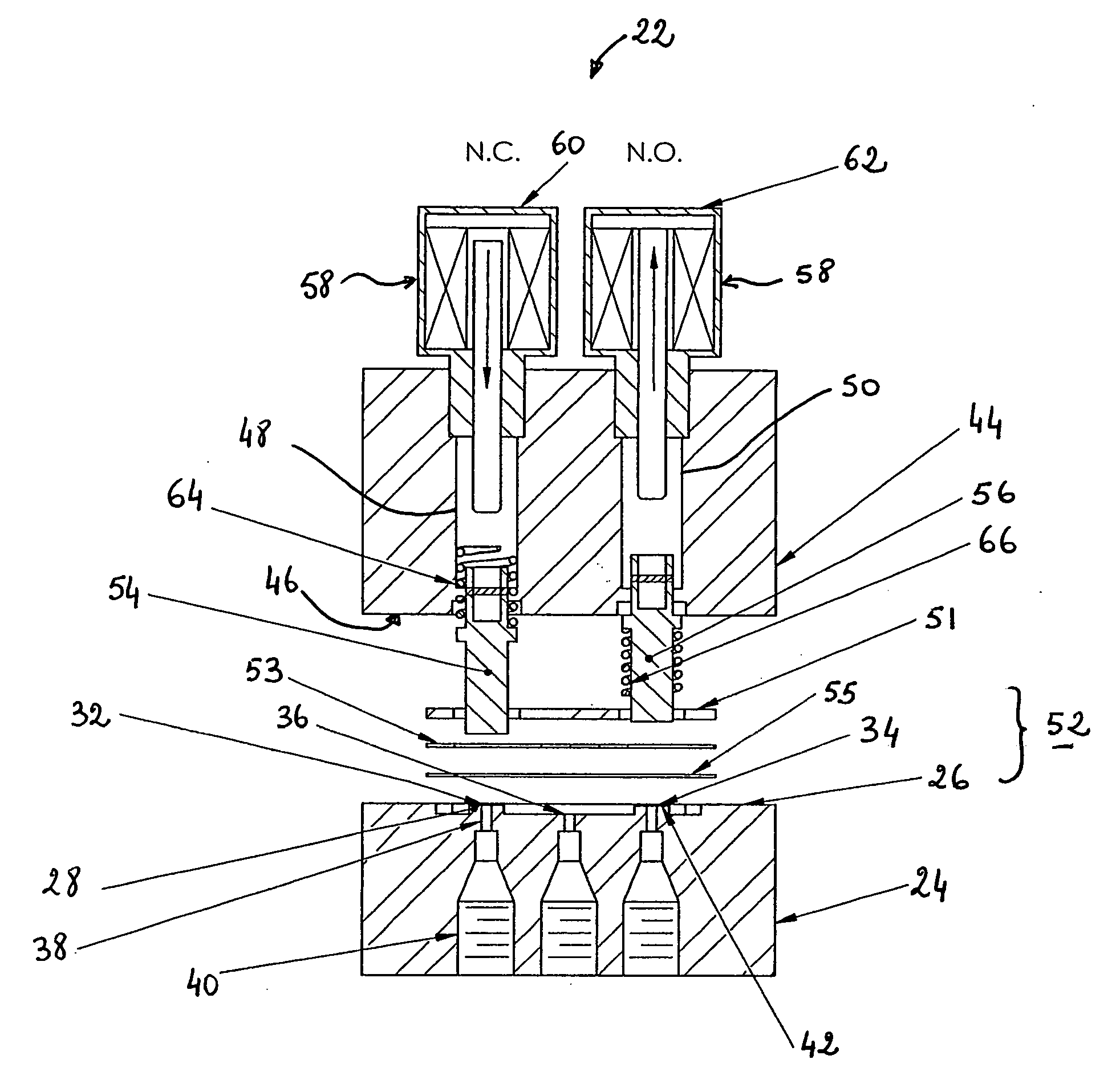 Diaphragm-sealed valve, analytical chromatographic system and method using the same