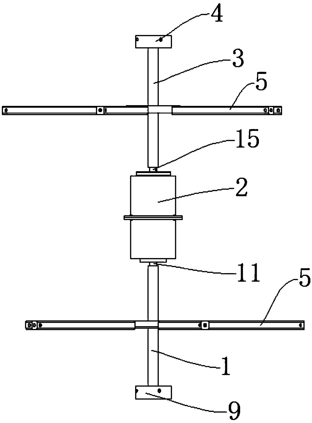 Motor linear array synchronous bidirectional hybrid centrifugal damping wind power generation device