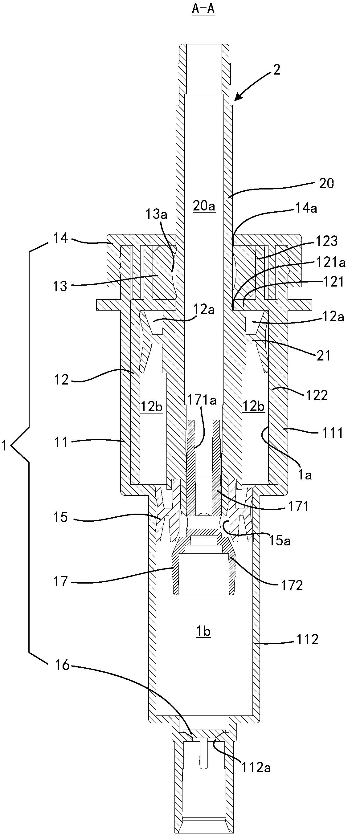 Pump assembly and container with content discharge function