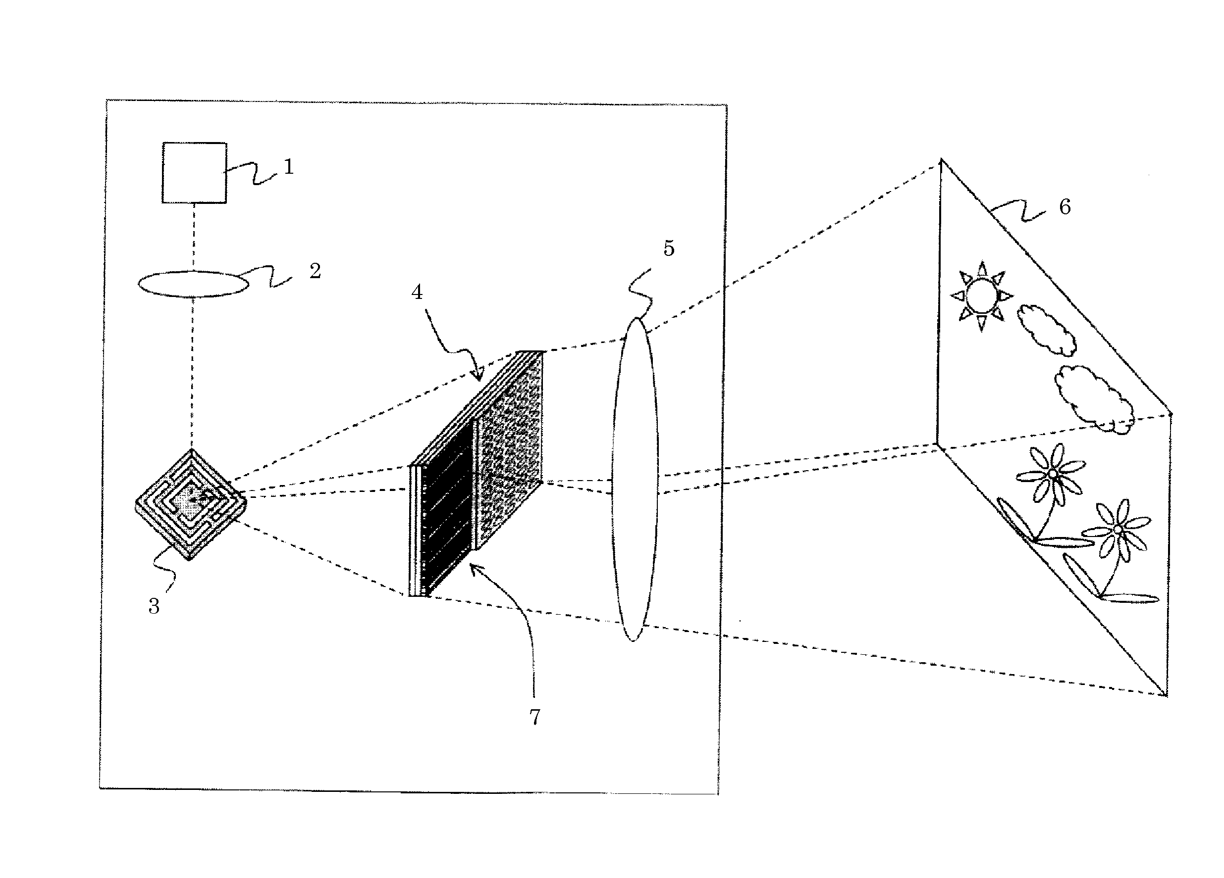 Image display device and light conversion panel used in same