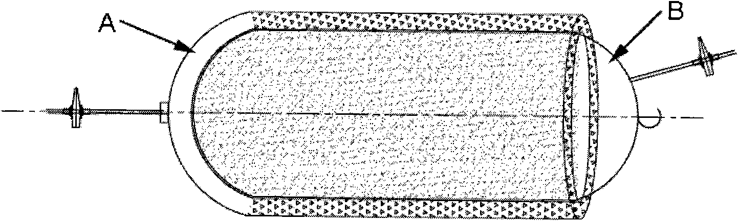 Metal hydride hydrogen compression device with heat source and manufacture method thereof