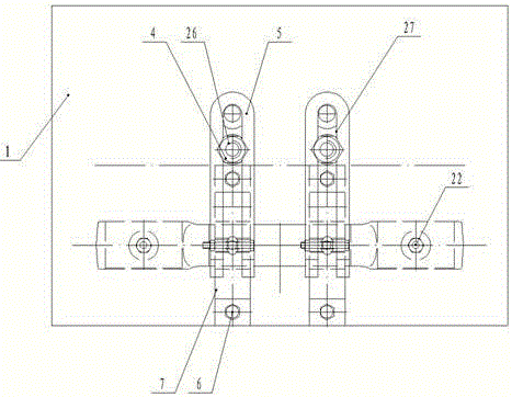 A clamping fixture for a rail vehicle traction rod