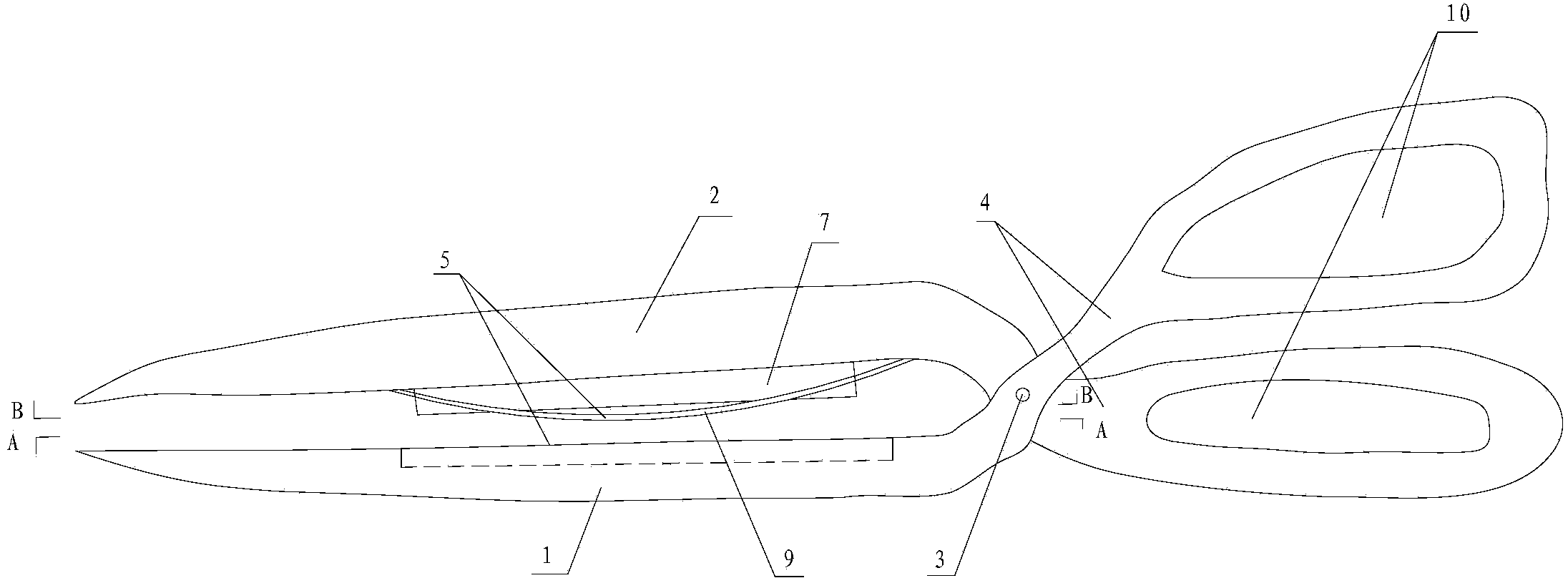 Surgical suture removing scissors for removing wound suture