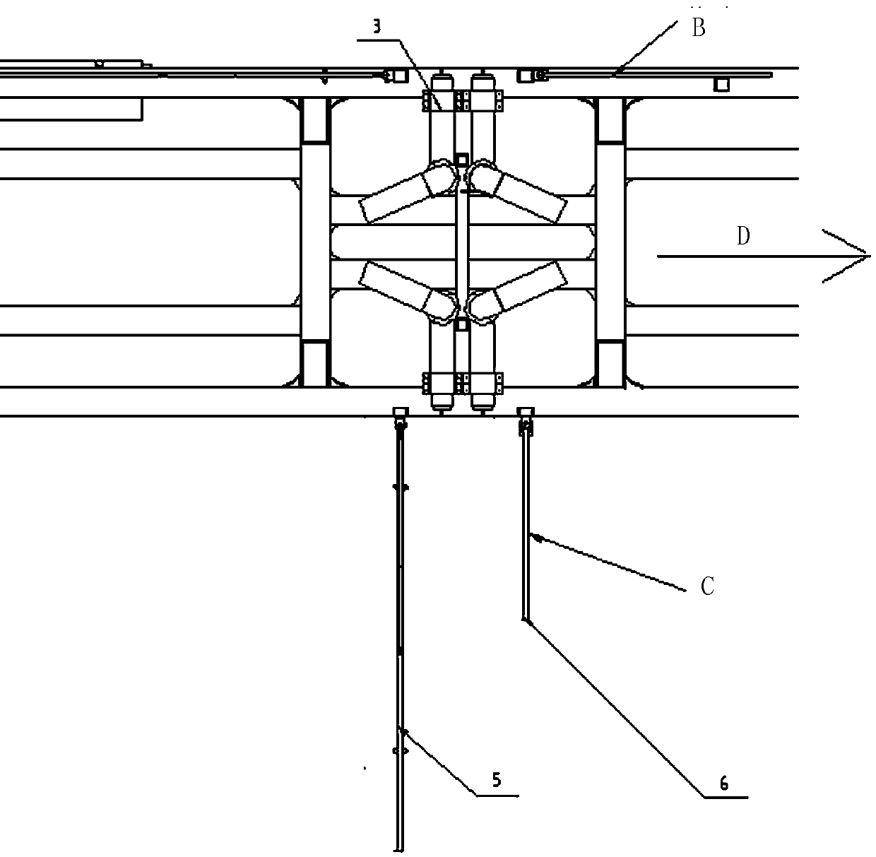 Sand suction method in non-central track bed area