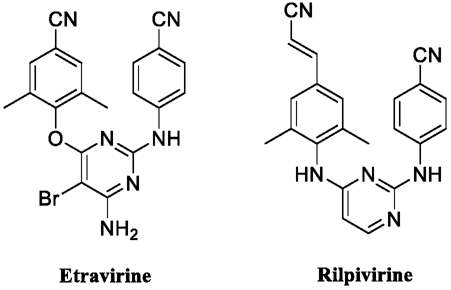 Substituted 1,2,3 triazole diarylpyrimidine derivative as well as preparation method and application thereof