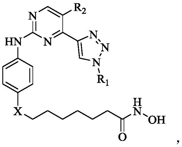 Hydroximic acid-containing 2-phenylaminopyrimidine derivatives and application thereof