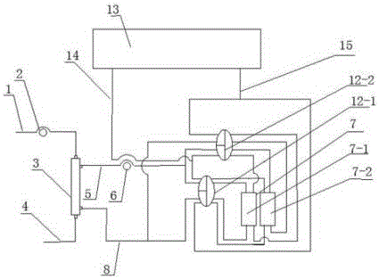 Continuous type CRRT machine capacity balancing device with two circuit breaking devices