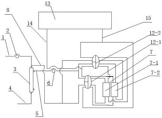 Continuous type CRRT machine capacity balancing device with two circuit breaking devices