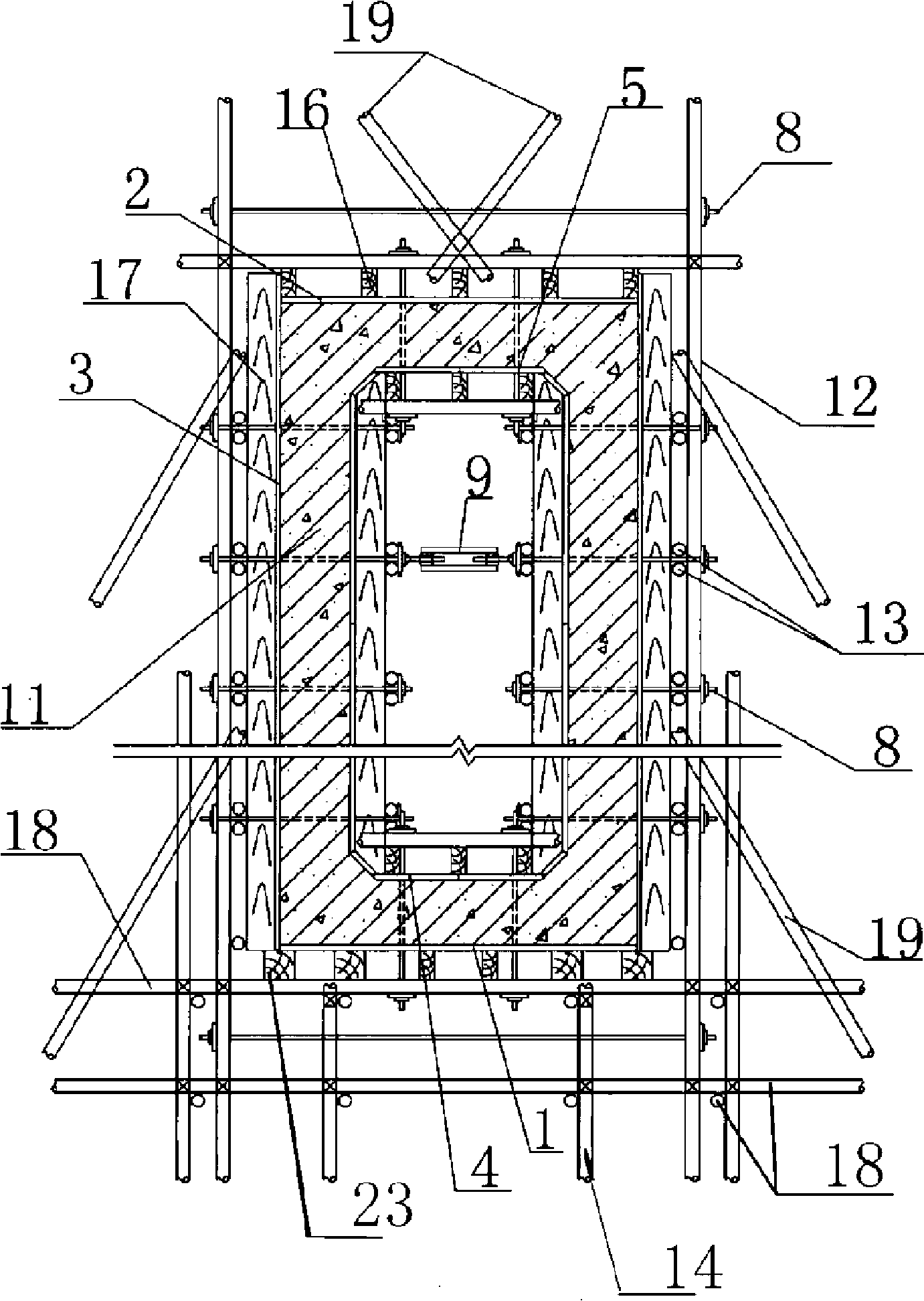 Construction method of large-span box variable cross-section reinforcement concrete arch