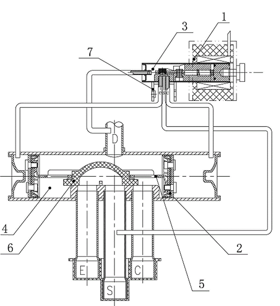 Electromagnetic four-way reversing valve