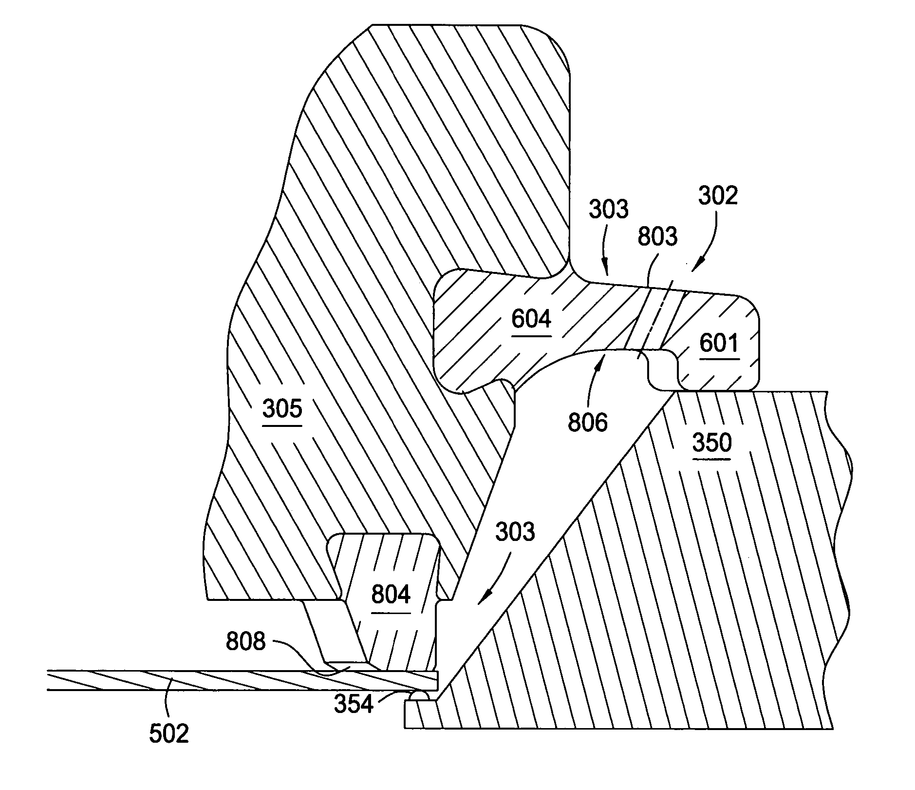 Electric field reducing thrust plate