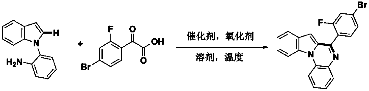 Method for primary amine-directed construction of 6-(4-bromo-2-fluorophenyl)indolo[1,2-a]quinoxaline